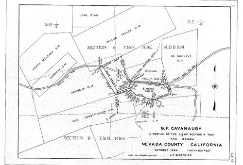 Click to see G. F. Cavanaugh, 1964 of Allan Beeson Survey Maps Book EL