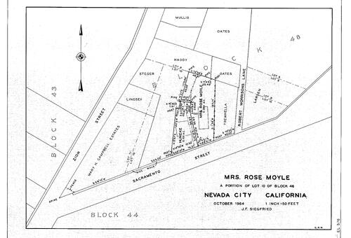 Click to see Mrs. Rose Moyle, 1964 of Allan Beeson Survey Maps Book EL