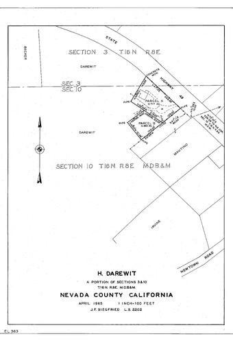 Click to see H. Darewit, 1965 of Allan Beeson Survey Maps Book EL