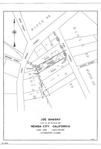 Click to see Joe Sansky, 1965 of Allan Beeson Survey Maps Book EL