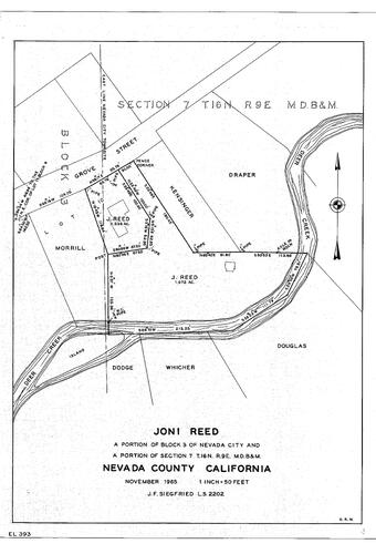Click to see Joni Reed, 1965 of Allan Beeson Survey Maps Book EL