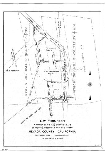 Click to see L. W. Thompson, 1965 of Allan Beeson Survey Maps Book EL