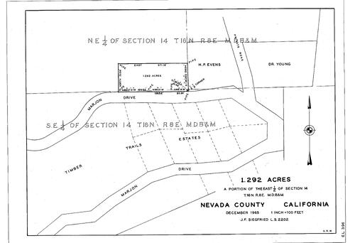 Click to see 1,292 Acres, 1965 of Allan Beeson Survey Maps Book EL