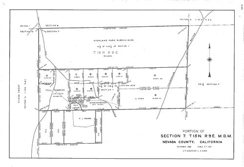 Click to see Highland Park Subdivision, 1945 of Allan Beeson Survey Maps Book ER