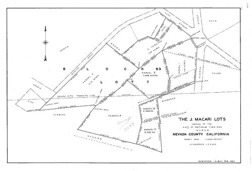 Click to see The J. Macari Lots, 1946 of Allan Beeson Survey Maps Book ER