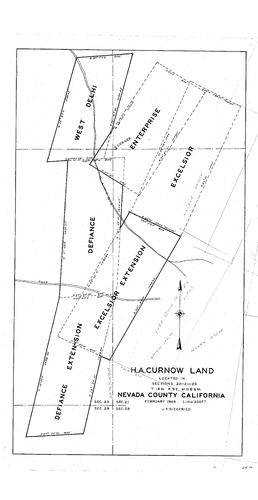 Click to see H. A. curnow Land, 1946 of Allan Beeson Survey Maps Book ER
