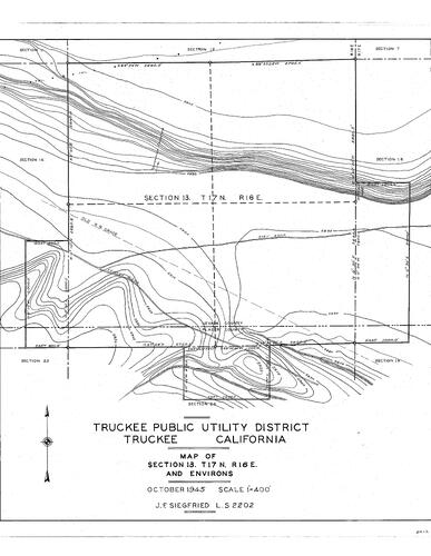 Click to see Truckee Public Utility District, 1945 of Allan Beeson Survey Maps Book ER