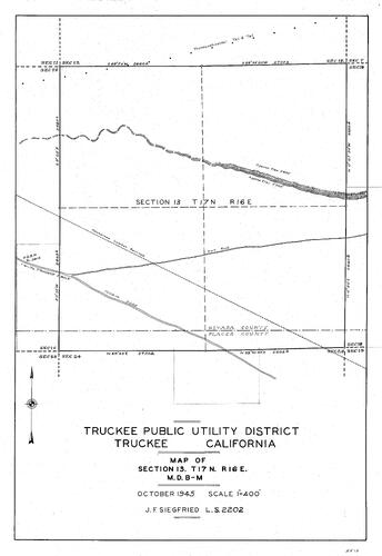Click to see Truckee Public Utility District, 1945 of Allan Beeson Survey Maps Book ER