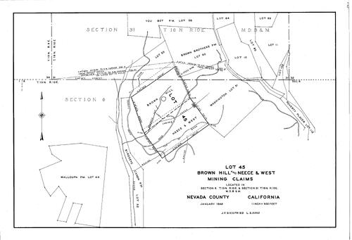 Click to see Brown Hill & Niece & West Mining Claims of Allan Beeson Survey Maps Book ER