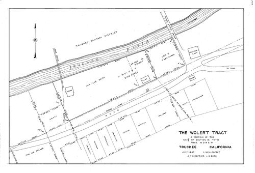 Click to see The Wolert Tract, 1947 of Allan Beeson Survey Maps Book ER