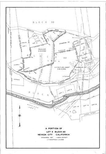 Click to see Nevada City, Block 4, Lot 5, 1947 of Allan Beeson Survey Maps Book ER
