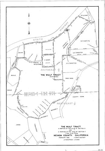Click to see The Wulf Tract, 1948 of Allan Beeson Survey Maps Book ER