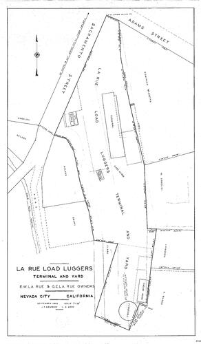 Click to see LaRue Load Luggers Terminal & Yard, 1945 of Allan Beeson Survey Maps Book ER
