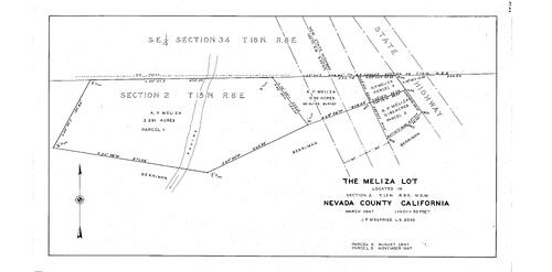 Click to see The Meliza Lot, 1947 of Allan Beeson Survey Maps Book ER