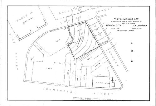 Click to see The W. Hawkins Lot, 1948 of Allan Beeson Survey Maps Book ER