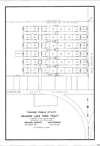 Click to see Meadow Lake Park Tract, 1948 of Allan Beeson Survey Maps Book ER