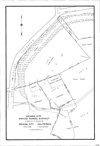 Click to see Nevada City Unified School Districe, 1949 of Allan Beeson Survey Maps Book ER