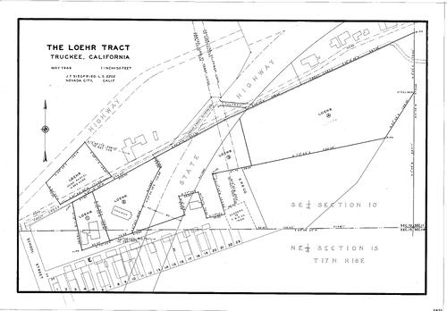 Click to see The Loehr Tract, 1949 of Allan Beeson Survey Maps Book ER