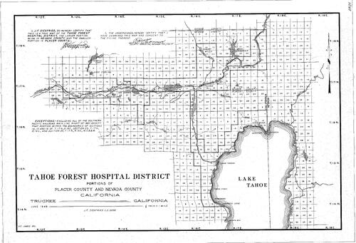 Click to see Tahoe Forest Hospital District, 1949 of Allan Beeson Survey Maps Book ER