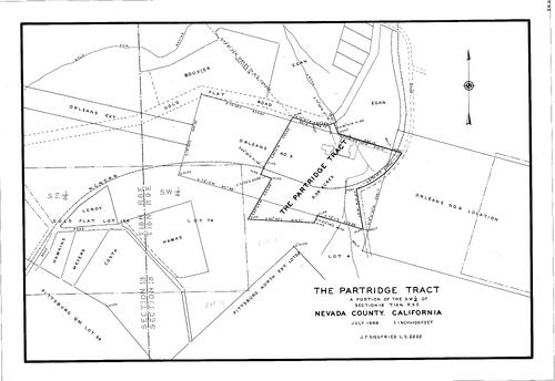 Click to see The Partridge Tract, 1949 of Allan Beeson Survey Maps Book ER