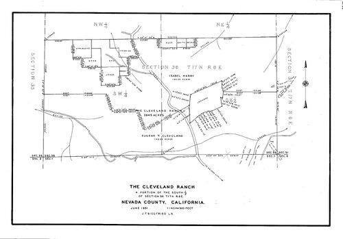 Click to see The Cleveland Ranch, 1951 of Allan Beeson Survey Maps Book ER