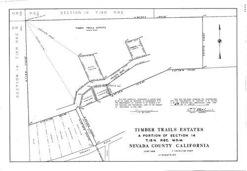 Click to see Timeber Trail Estates, 1951 of Allan Beeson Survey Maps Book ER