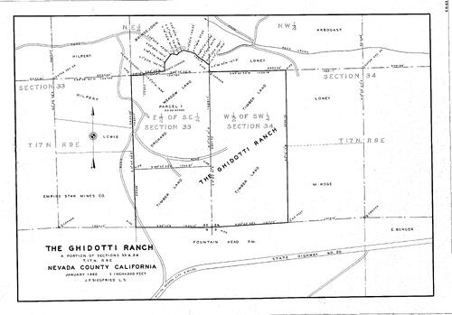 Click to see The Ghidotti Ranch, 1960 of Allan Beeson Survey Maps Book ER