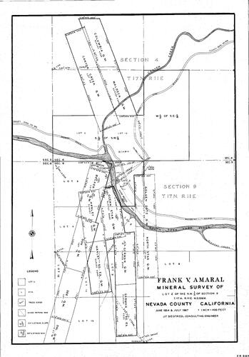 Click to see Frank V. Amaral Mineral Survey, 1967 of Allan Beeson Survey Maps Book ER