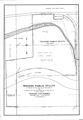Click to see Truckee Public Utility, 1954 of Allan Beeson Survey Maps Book ER