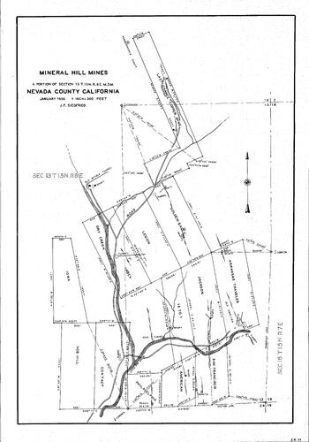 Click to see Mineral Hill Mines, 1956 of Allan Beeson Survey Maps Book ER