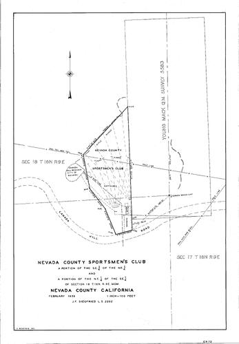 Click to see Nevada County Sportsman's Club, 1956 of Allan Beeson Survey Maps Book ER