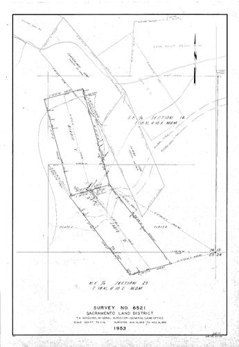 Click to see Survey No. 6521, 1953 of Allan Beeson Survey Maps Book ER