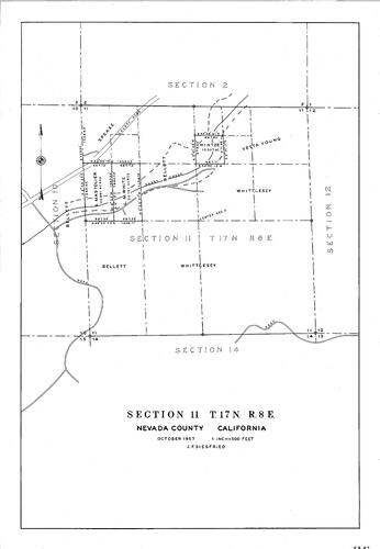 Click to see T17, R8, Section 11, 1957 of Allan Beeson Survey Maps Book ER