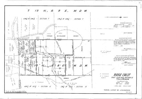 Click to see Ridge Crest, 1958 of Allan Beeson Survey Maps Book ER