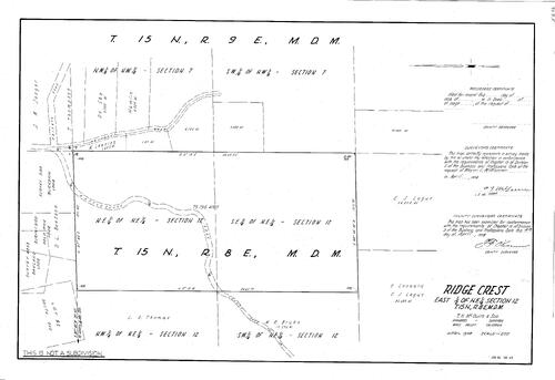 Click to see Ridge Crest, 1958 of Allan Beeson Survey Maps Book ER