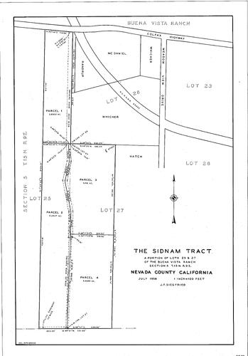 Click to see The Sidnam Tract, 1958 of Allan Beeson Survey Maps Book ER