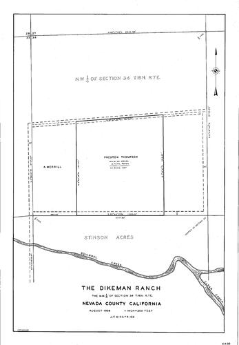 Click to see The Dikeman Ranch, 1958 of Allan Beeson Survey Maps Book ER