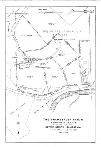 Click to see The Shamberger Ranch, 1959 of Allan Beeson Survey Maps Book ER