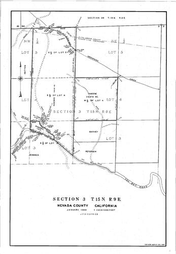Click to see T15, R9, Section 3, 1959 of Allan Beeson Survey Maps Book ER