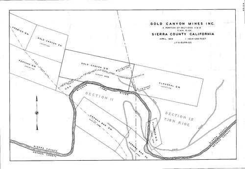 Click to see Gold Canyon Mines Inc., 1959 of Allan Beeson Survey Maps Book ER
