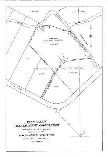Click to see Penn Valley Trailer Court Corp., 1960 of Allan Beeson Survey Maps Book ER