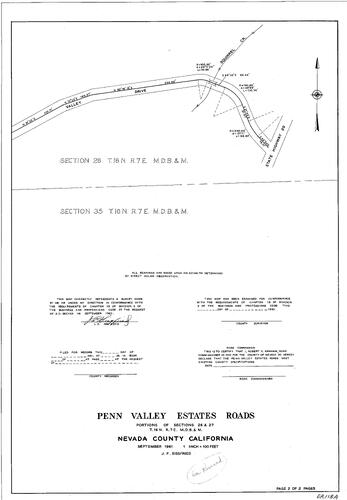 Click to see Penn Valley Estates Roads, 1961 of Allan Beeson Survey Maps Book ER
