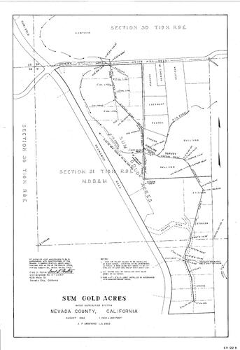 Click to see Sum-Gold Acres, water systems, 1962 of Allan Beeson Survey Maps Book ER