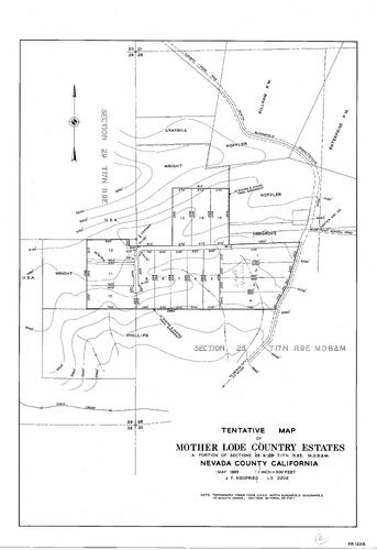 Click to see Mother Lode Country Estates Tentative Map, 1965 of Allan Beeson Survey Maps Book ER