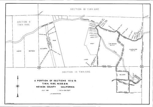 Click to see T16, R8, Sec. 10 & 15, 1961 of Allan Beeson Survey Maps Book ER