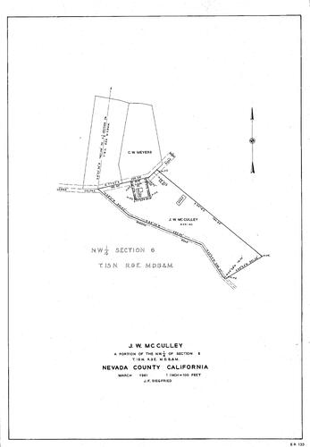 Click to see J. W. McCulley, 1961 of Allan Beeson Survey Maps Book ER