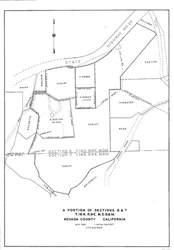 Click to see T16, R9, Sections 6 & &, 1961 of Allan Beeson Survey Maps Book ER