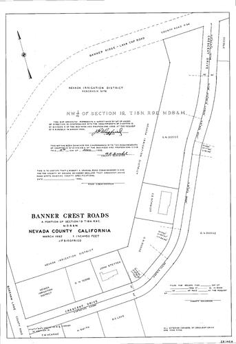 Click to see Banner Crest Roads, 1962 of Allan Beeson Survey Maps Book ER