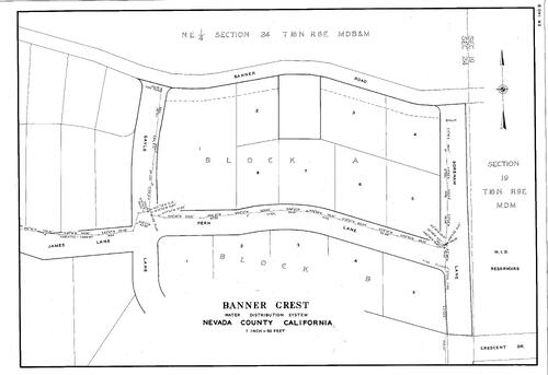 Click to see Banner Crest Water Distribution System, 1962 of Allan Beeson Survey Maps Book ER