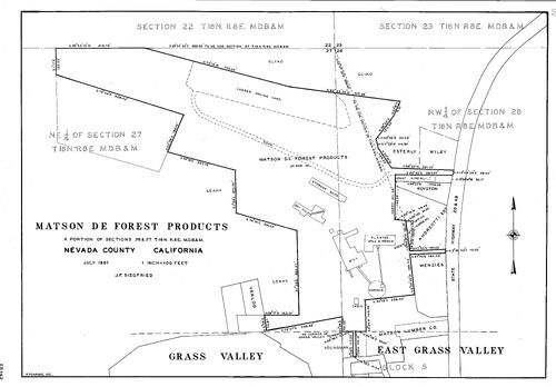 Click to see Matson Forest Products, 1961 of Allan Beeson Survey Maps Book ER